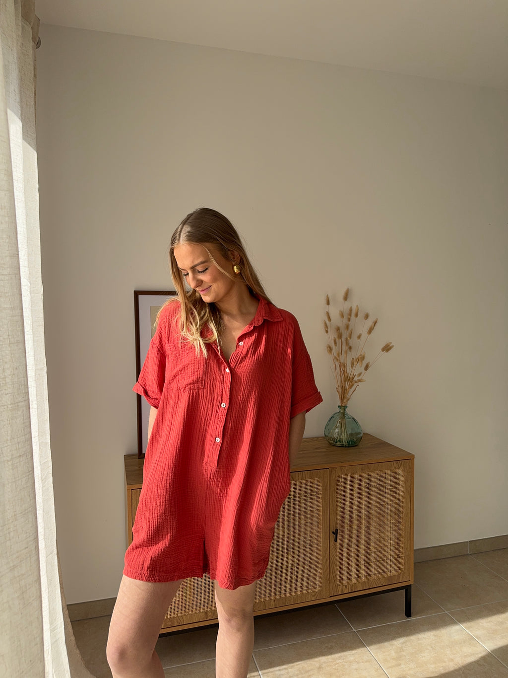 Combi short LOUISA - Terracotta