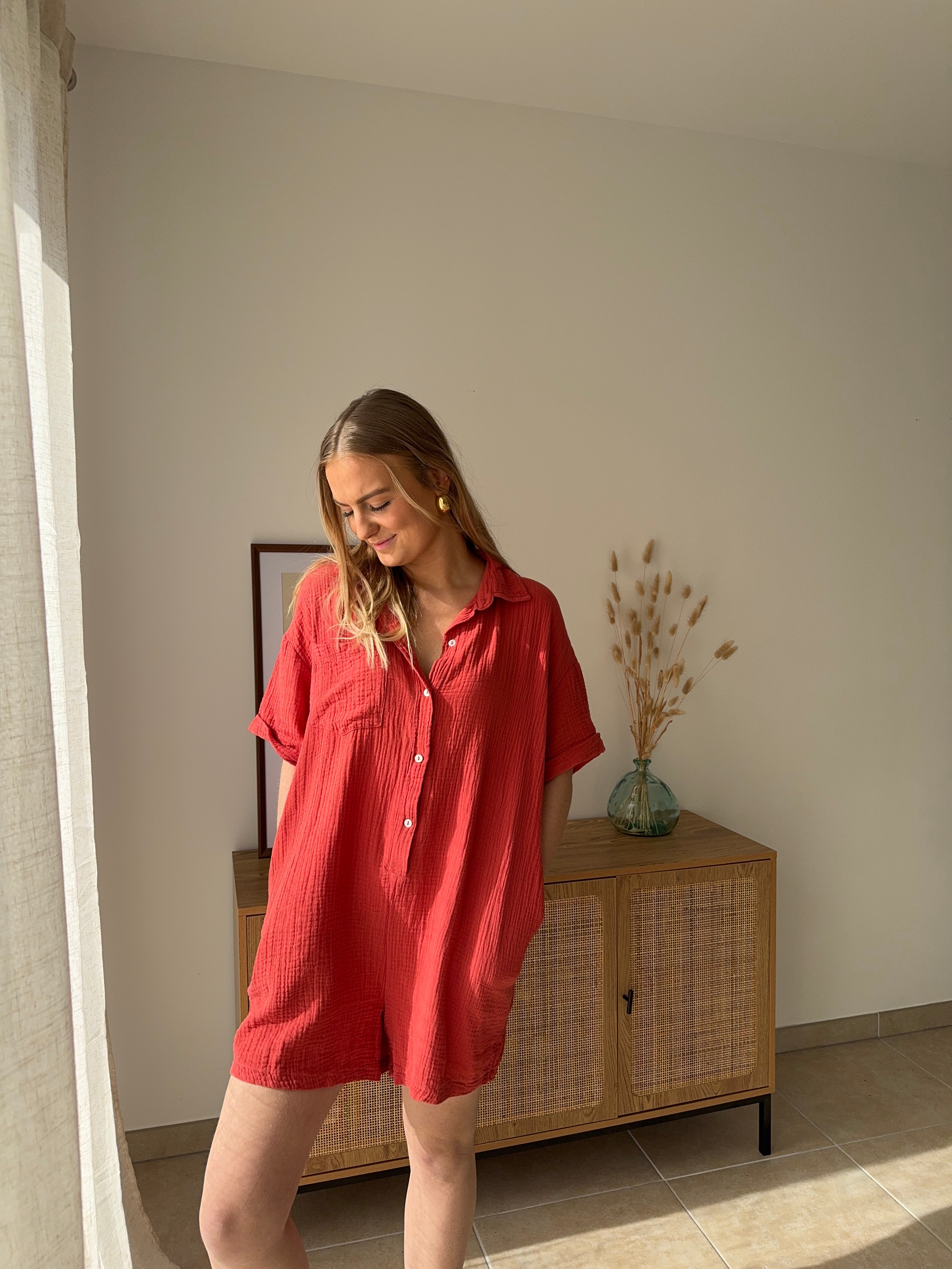 Combi short LOUISA - Terracotta