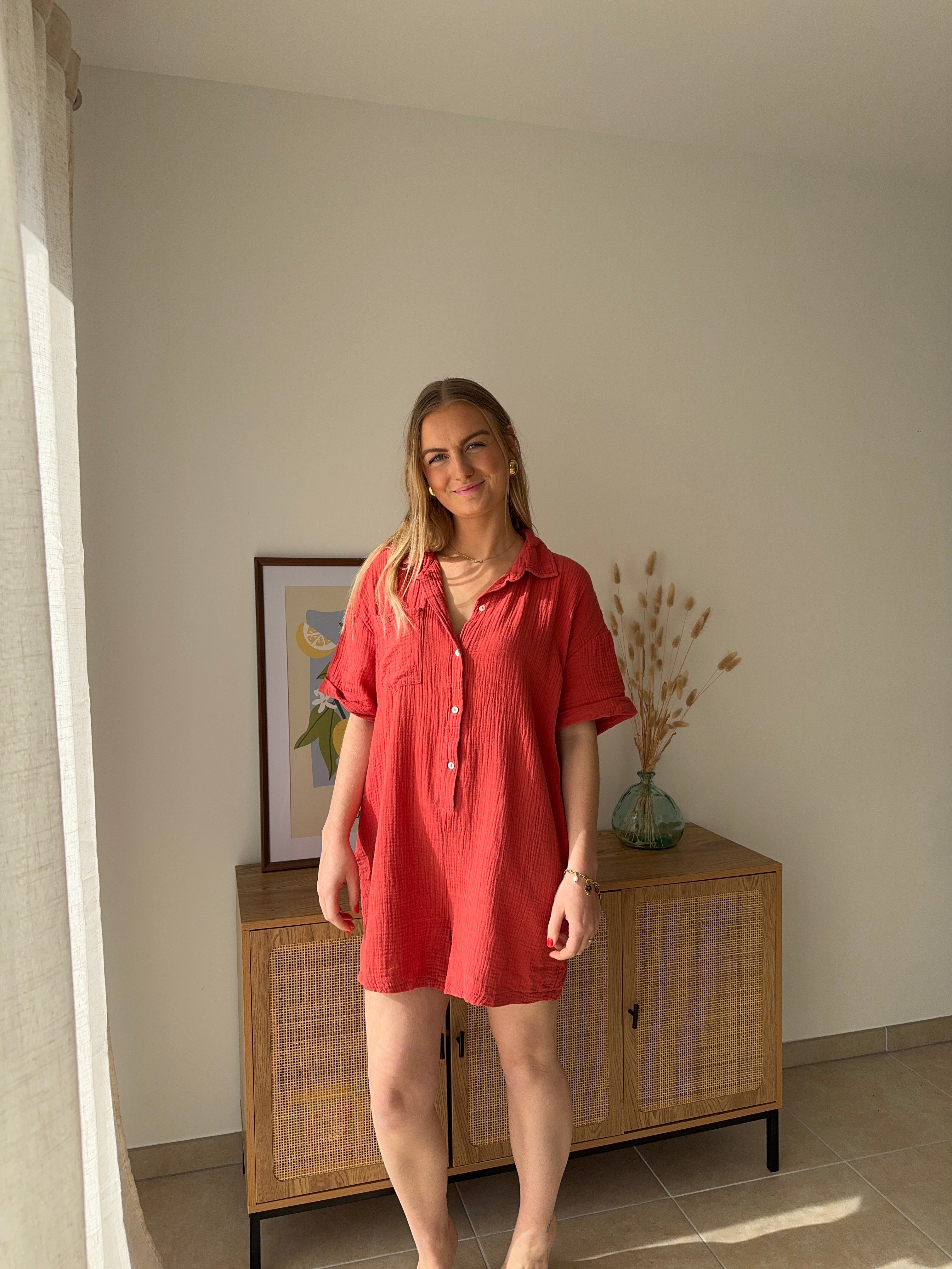 Combi short LOUISA - Terracotta