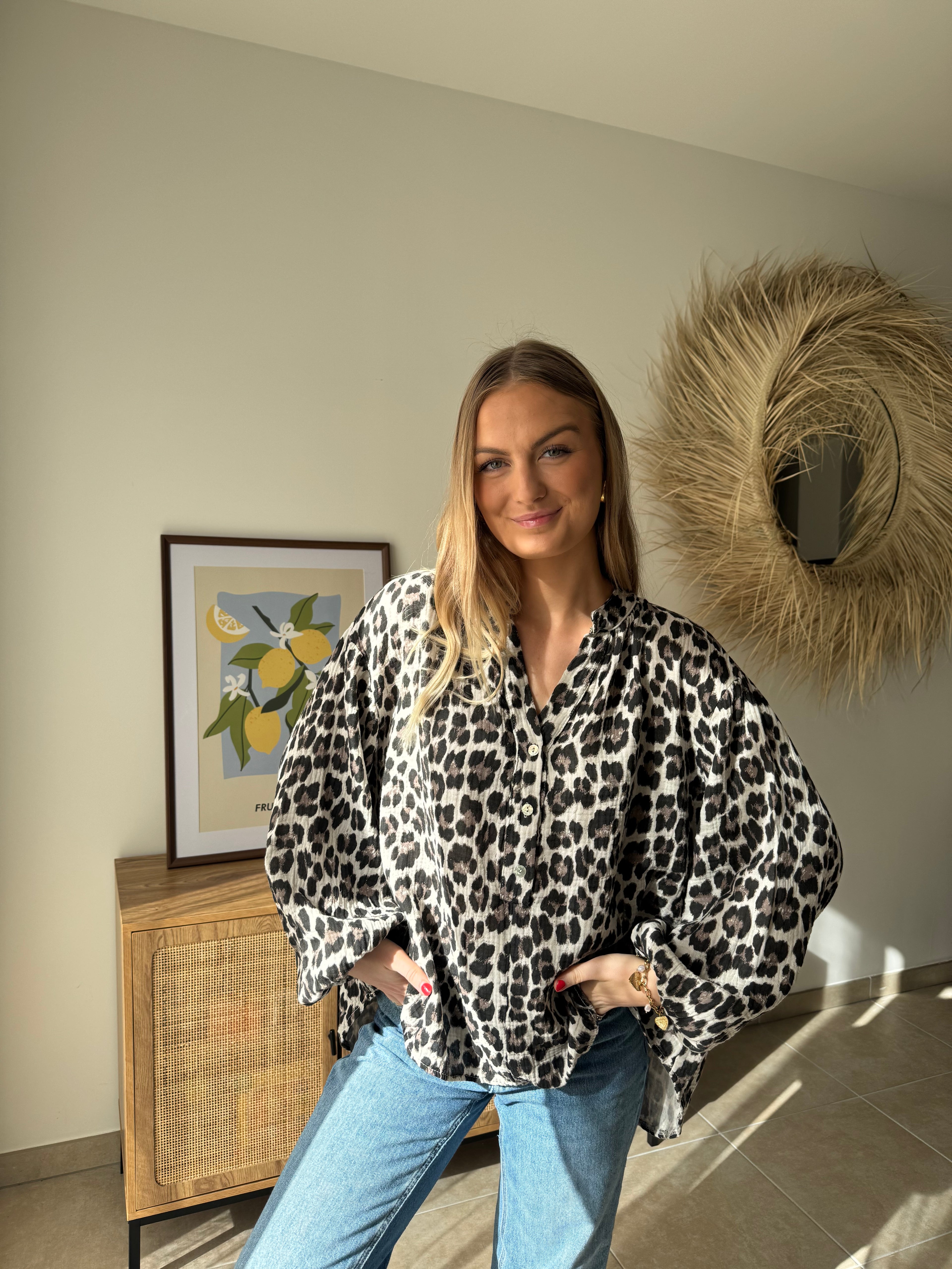 Blouse - LÉO - Beige