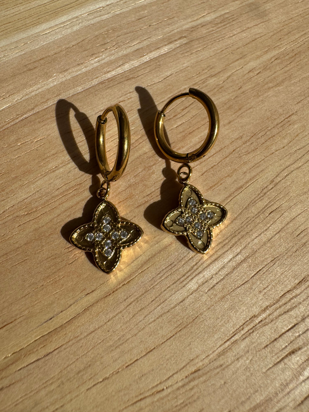 Boucles d’oreilles TRÈFLE - DORÉ