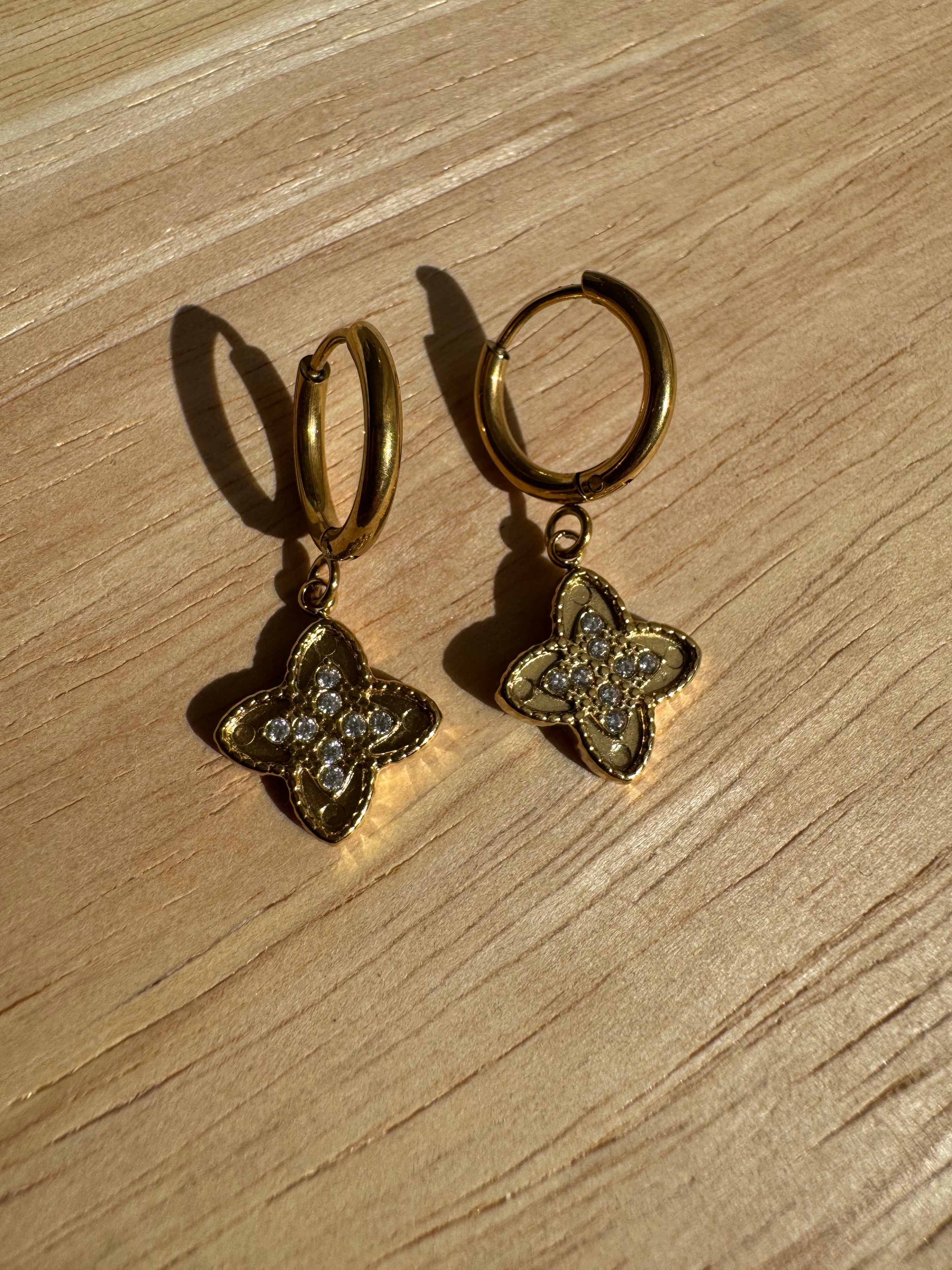 Boucles d’oreilles TRÈFLE - DORÉ