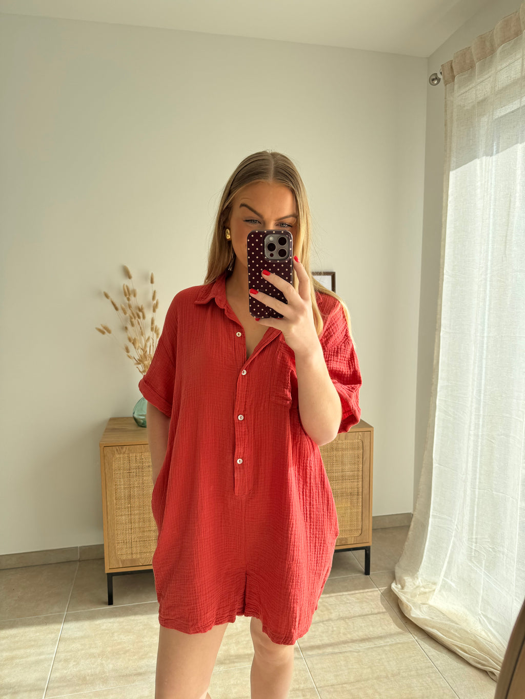 Combi short LOUISA - Terracotta